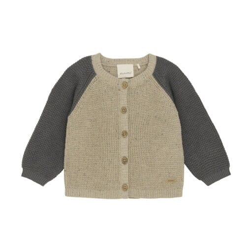 MINYMO MEN Baby Boys Sweaters Grey Taupe Cardigan Baby Boys Sweaters MINYMO 