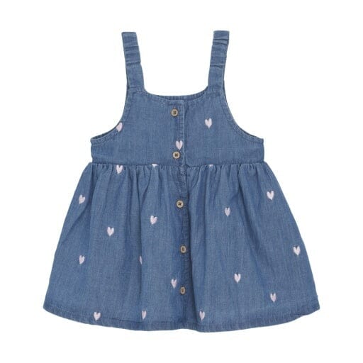 MINYMO WOMEN Baby Girls Dresses Chambray Hearts Dress Baby Girls Dresses MINYMO 