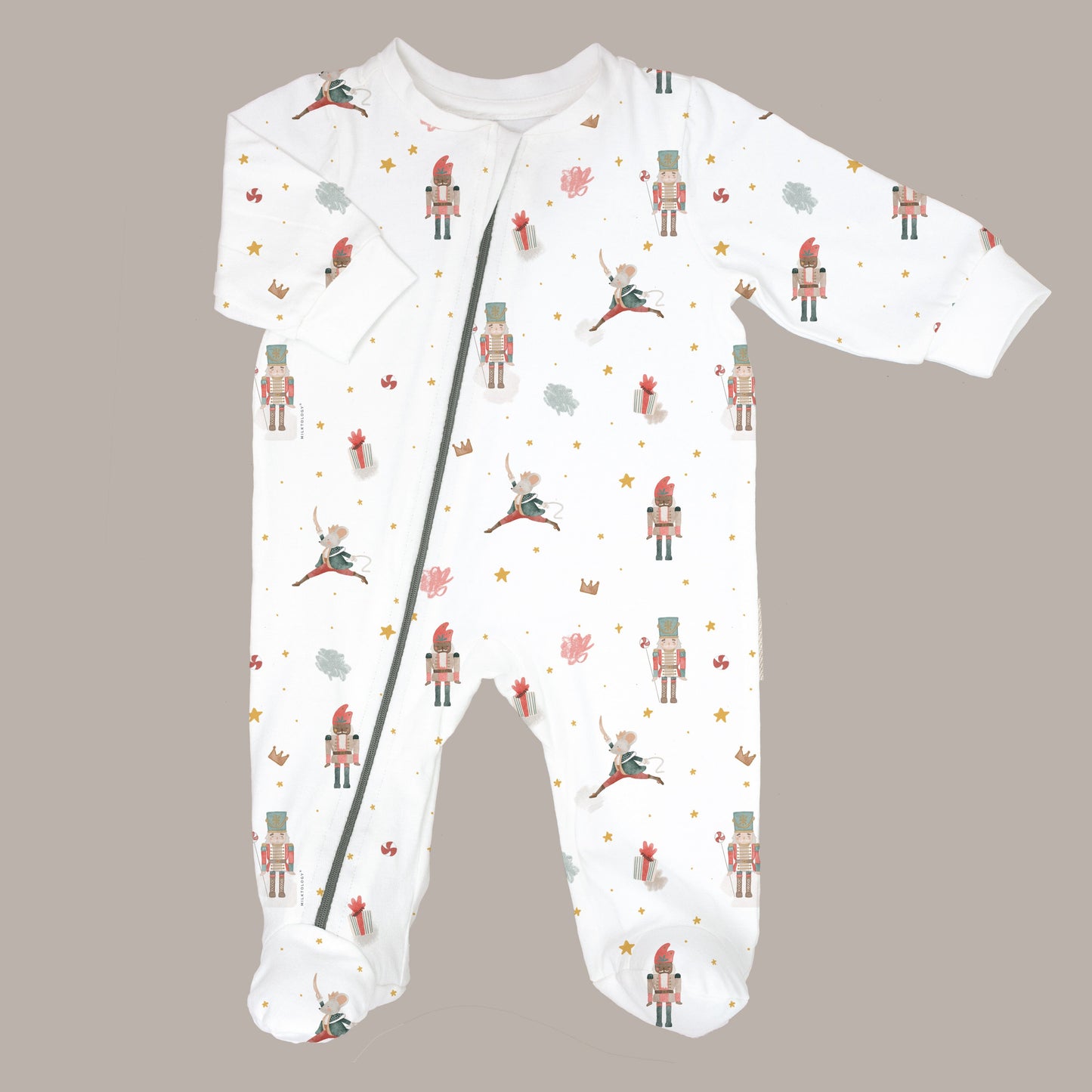 Mouse King Zip Footie 130 BABY BOYS/NEUTRAL APPAREL Milktology 3m 