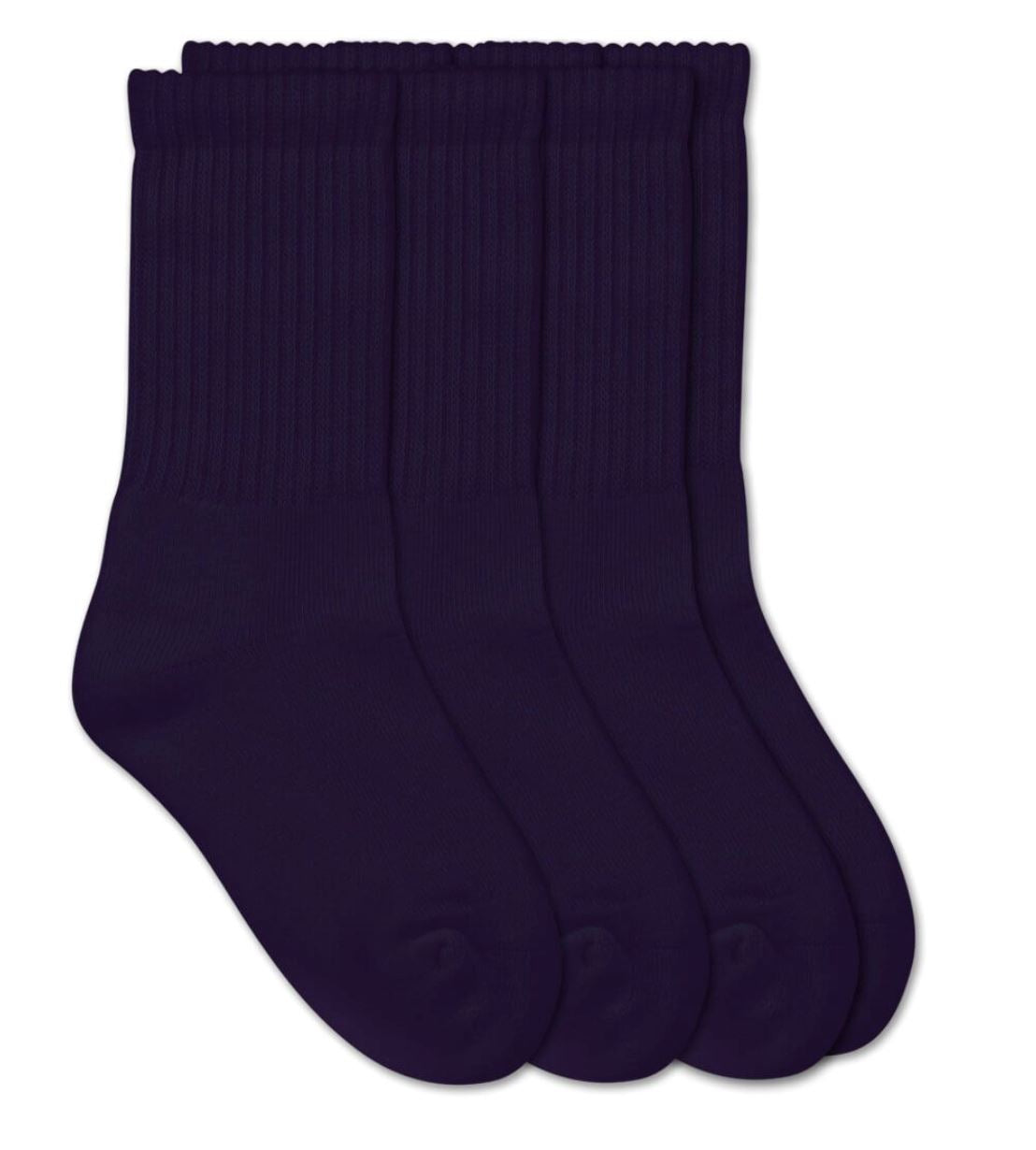 Navy Smooth Toe Crew Socks 3-pack 110 ACCESSORIES CHILD Jefferies Socks 6-11 