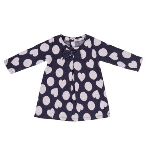 Navy Sweater Heart Dress 120 BABY GIRLS APPAREL EMC 6m 