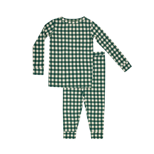 Evergreen Gingham Pajama Set