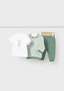 Green Stripe Balloon Hoodie Set