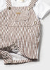 Brown Stripe Overall Set