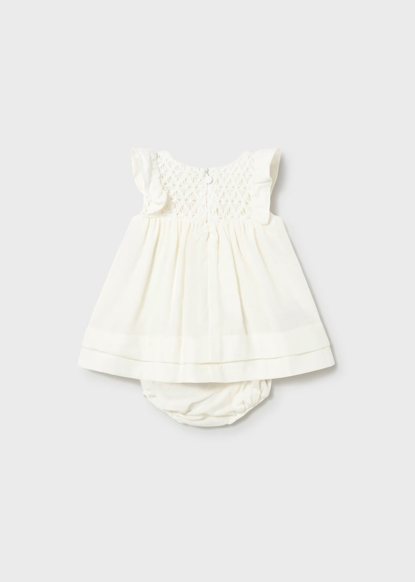 Cream Smocked Dress