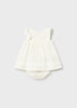 Cream Smocked Dress