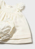 Cream Smocked Dress