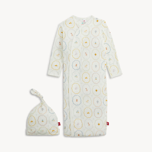 Nursery Magic Gown Set - Magnetic Me modal gown and hat set