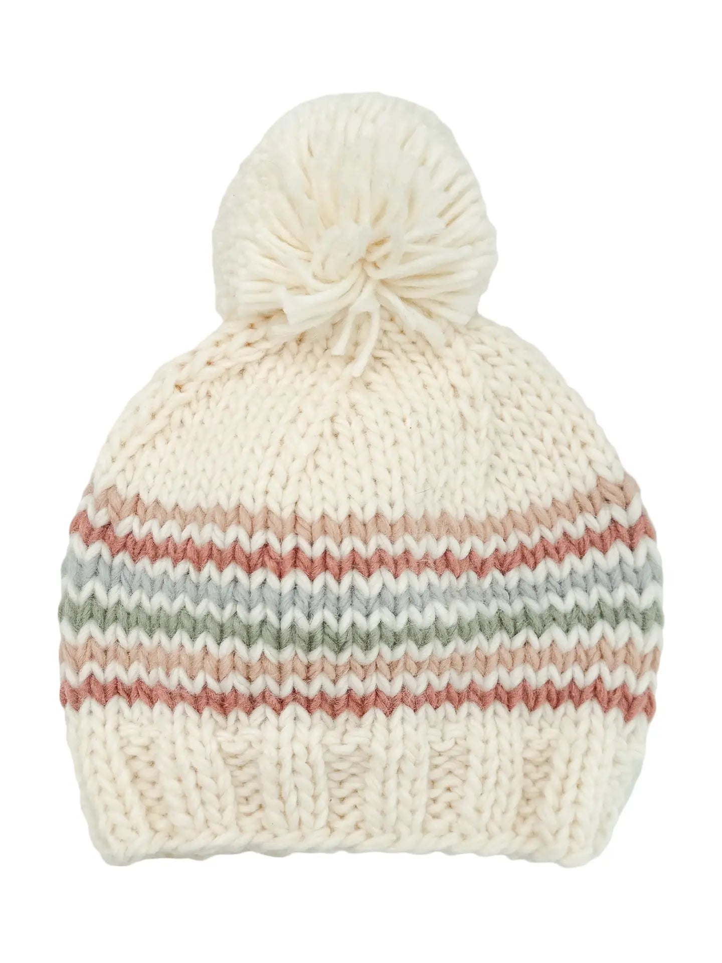 Pale Pastel Stripe Knit Hat 100 ACCESSORIES BABY The Blueberry Hill 3-6m 