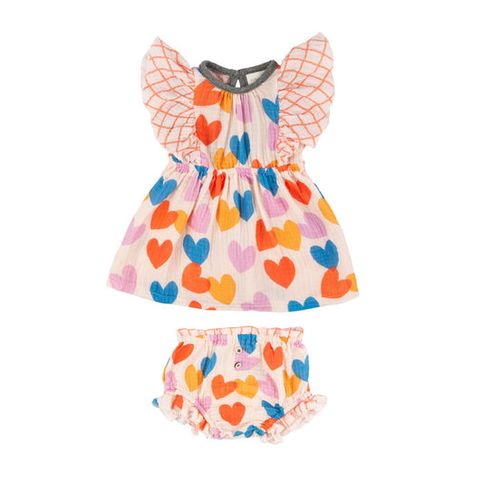 Paper Hearts Dress Set 120 BABY GIRLS APPAREL Miki Miette 3m 