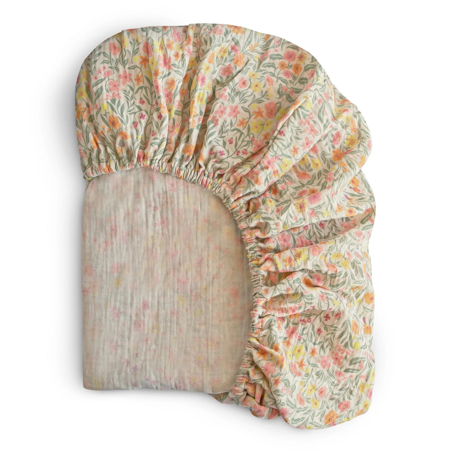 Pastel Blooms Muslin Crib Sheet 180 BABY GEAR Mushie 