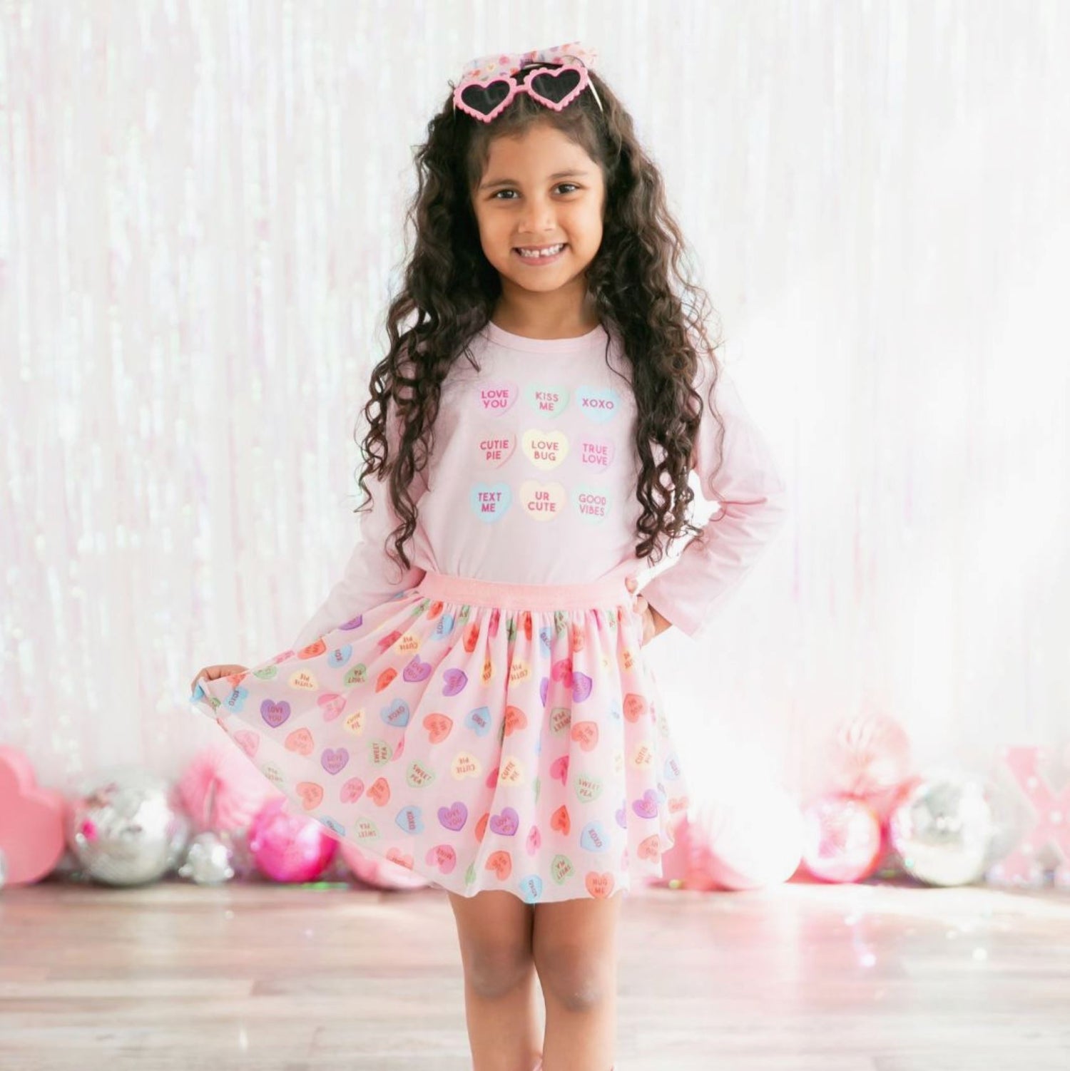 Pink Candy Hearts Top 150 GIRLS APPAREL 2-8 Sweet Wink 