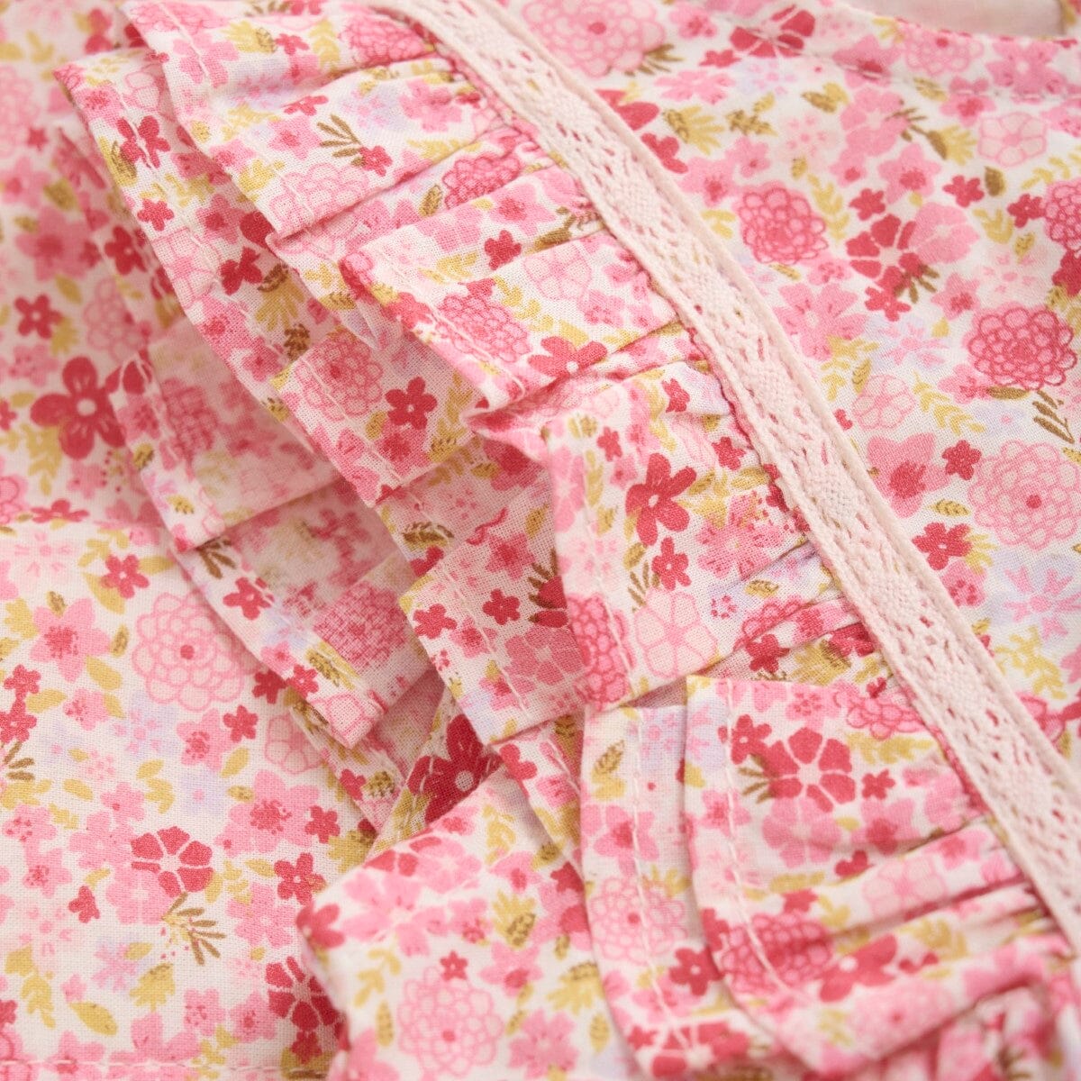 Pink Dogwood Lined Dress 120 BABY GIRLS APPAREL Minymo 