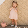Baby girl white and pink stripe dress