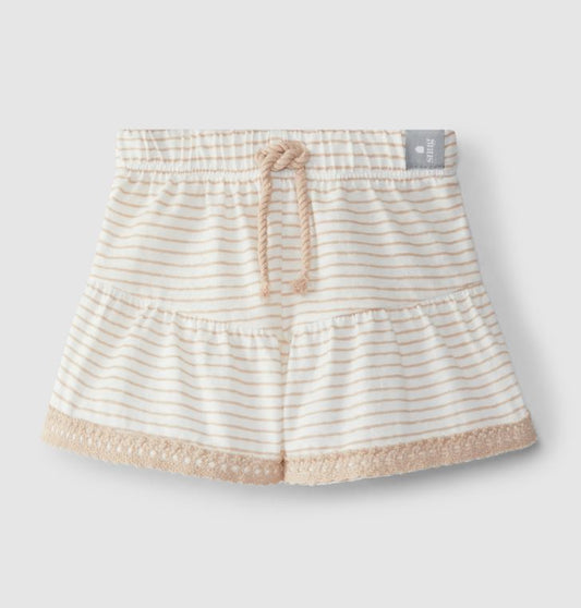 Powder Pink Striped Shorts 120 BABY GIRLS APPAREL Snug 3m 