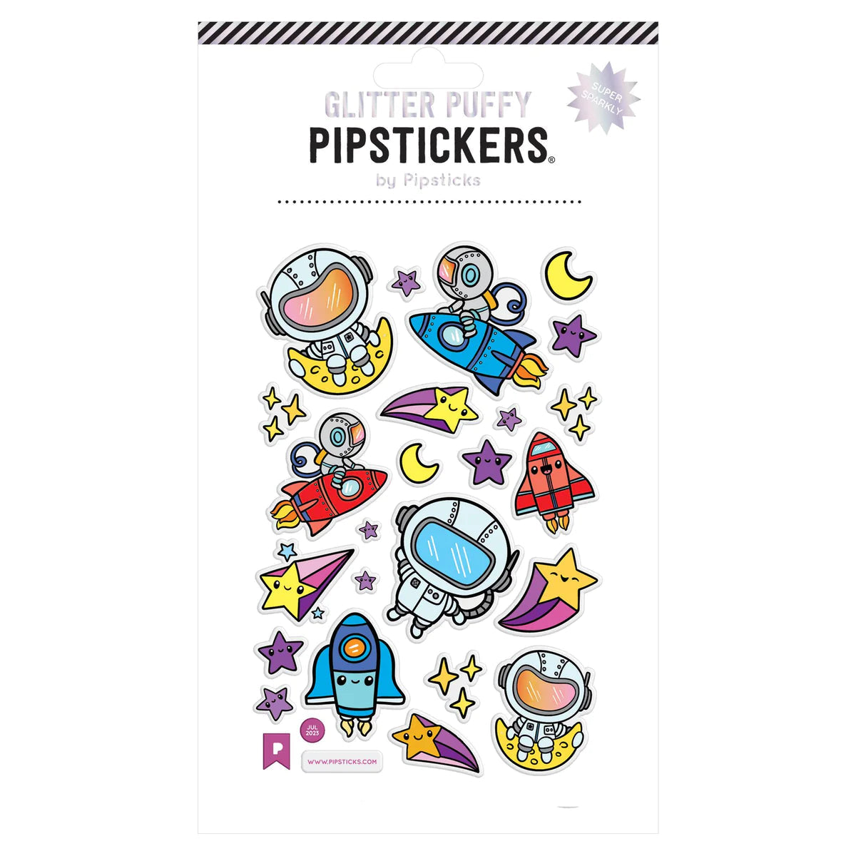 Puffy Adorable Astronauts Sticker Sheet 196 TOYS CHILD Pipsticks 