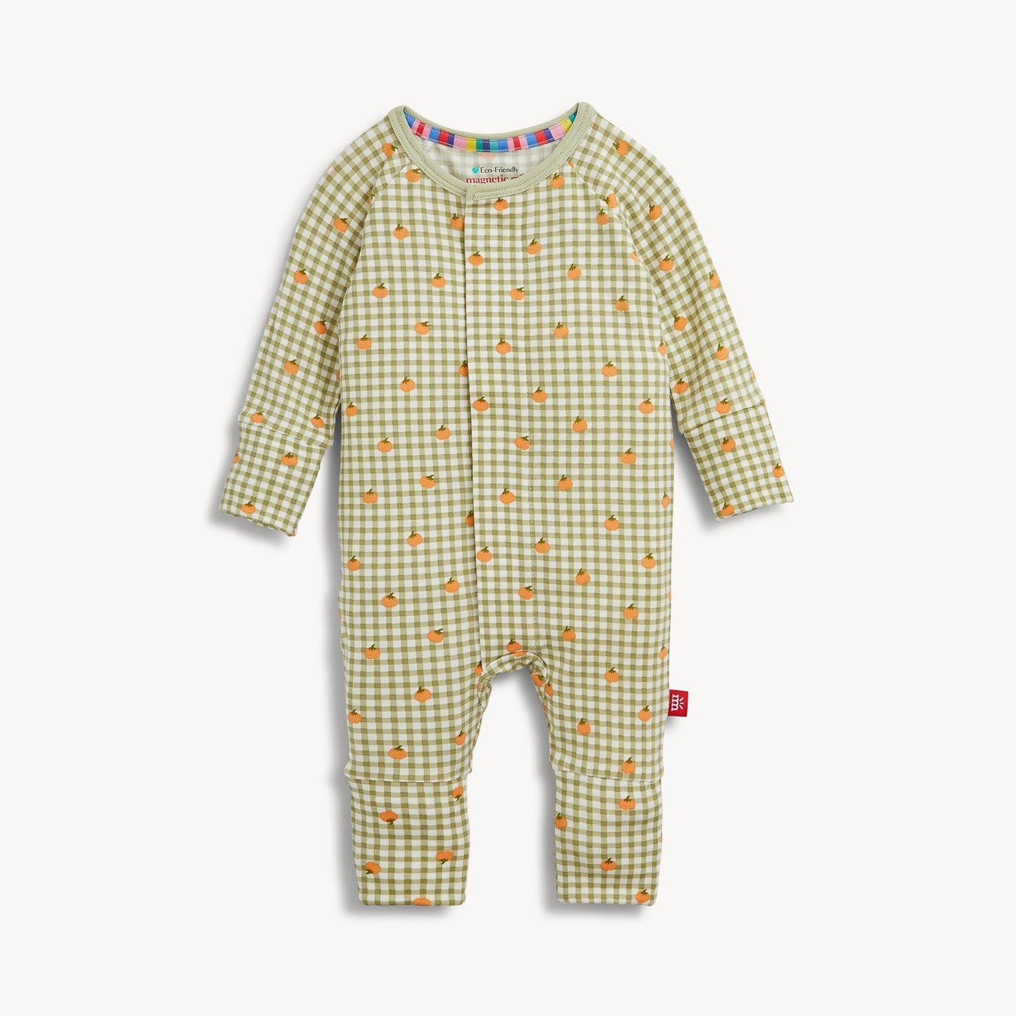 Pumpkin Plaid Conv Romper - Magnetic Me modal convertible coverall