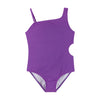 Purple Rib Cut-Out Swimsuit 160 GIRLS APPAREL TWEEN 7-16 Andy & Evan 7/8 