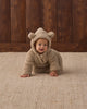 Quincy Mae Bear Jumpsuit in latte faux fur, view 3