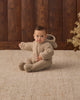 Quincy Mae Bear Jumpsuit in latte faux fur, view 5