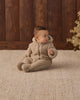Quincy Mae Bear Jumpsuit in latte faux fur, view 6