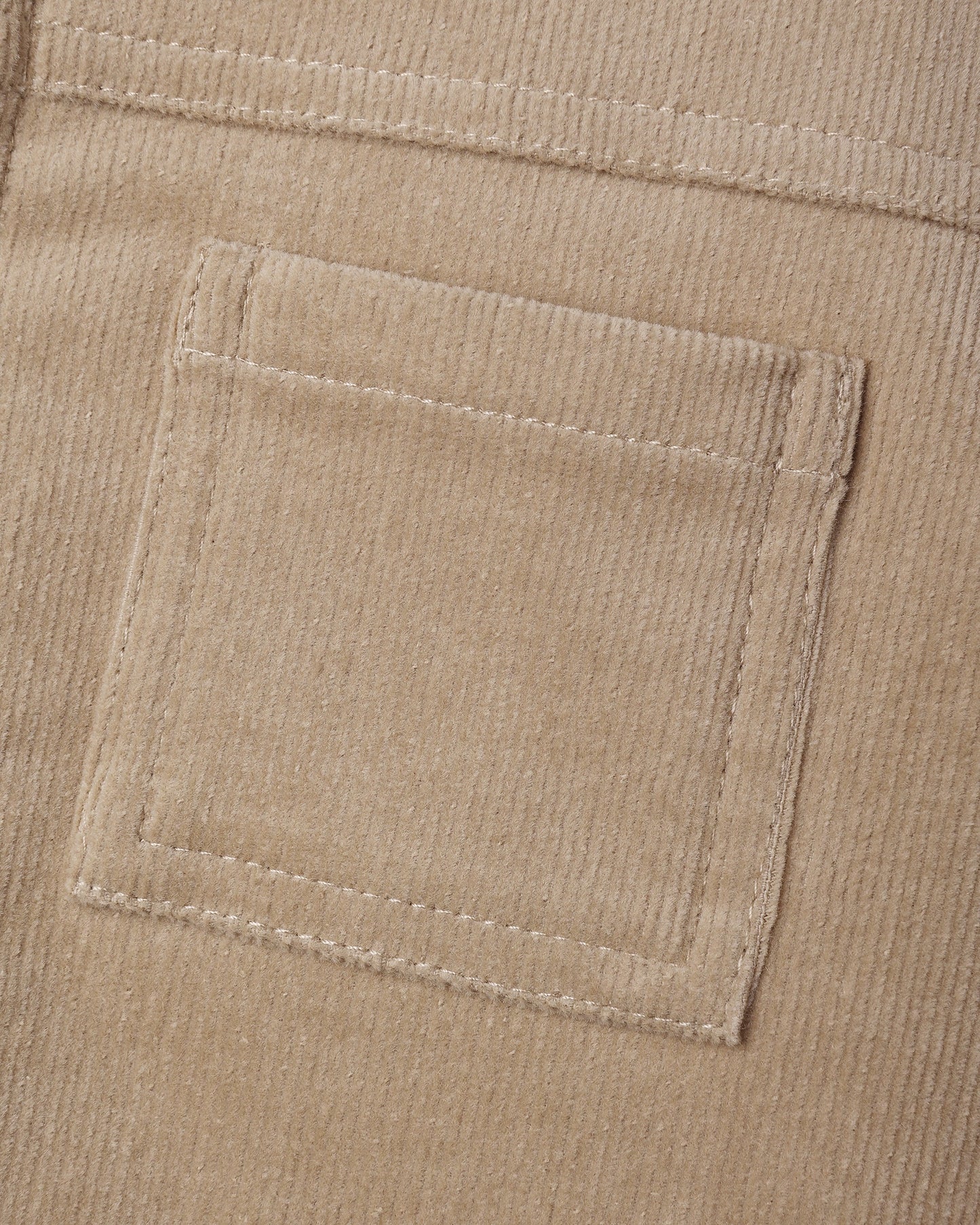Quincy Mae Ezrah Jacket in latte corduroy with shearling collar, view 4