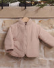 Quincy Mae Shearling Zip Jacket in rose water pink, view 6