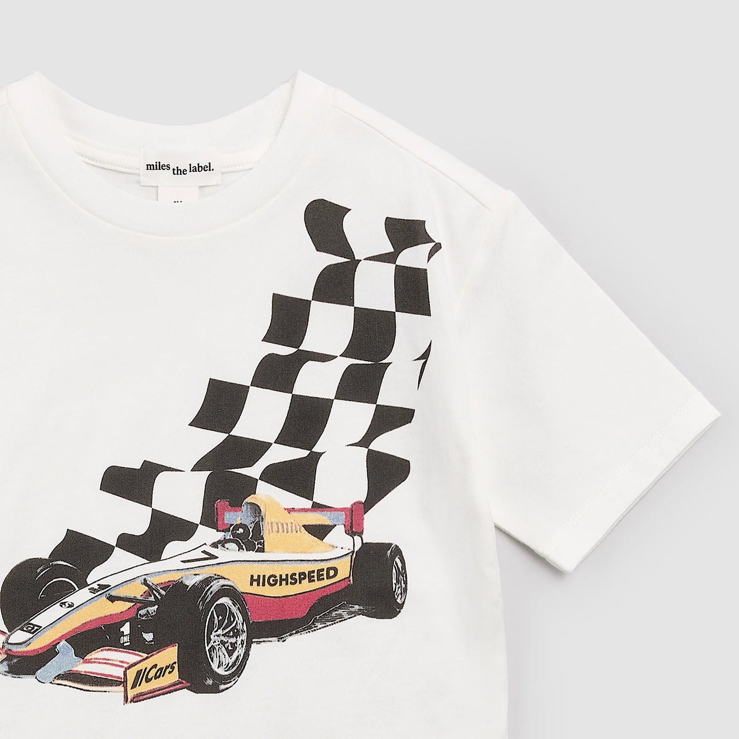 White Finish Line Racer Tee