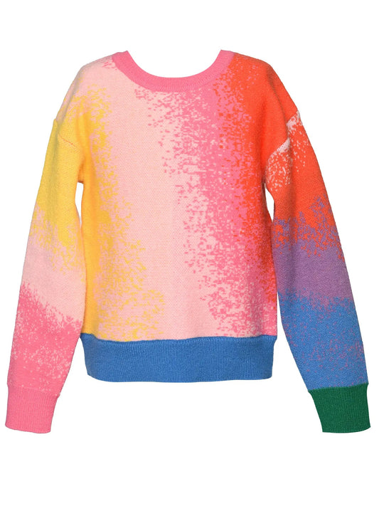 Rainbow Color Block Sweater 150 GIRLS APPAREL 2-8 Hannah Banana 4 