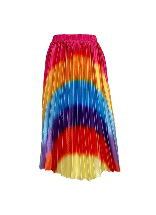 Rainbow Pleated Midi Skirt 160 GIRLS APPAREL TWEEN 7-16 Lola & The Boys 8 