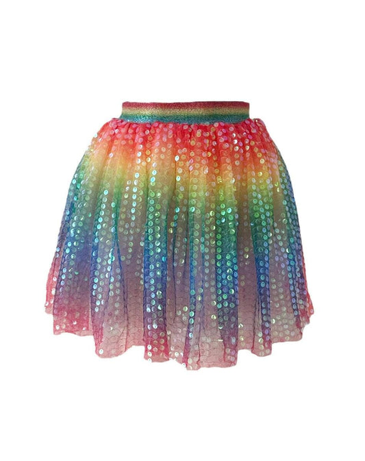 Rainbow Sequin Skirt 150 GIRLS APPAREL 2-8 Lola & The Boys 2 