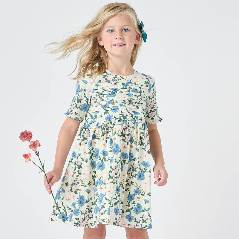 Melon Daisy Floral Raquel Dress