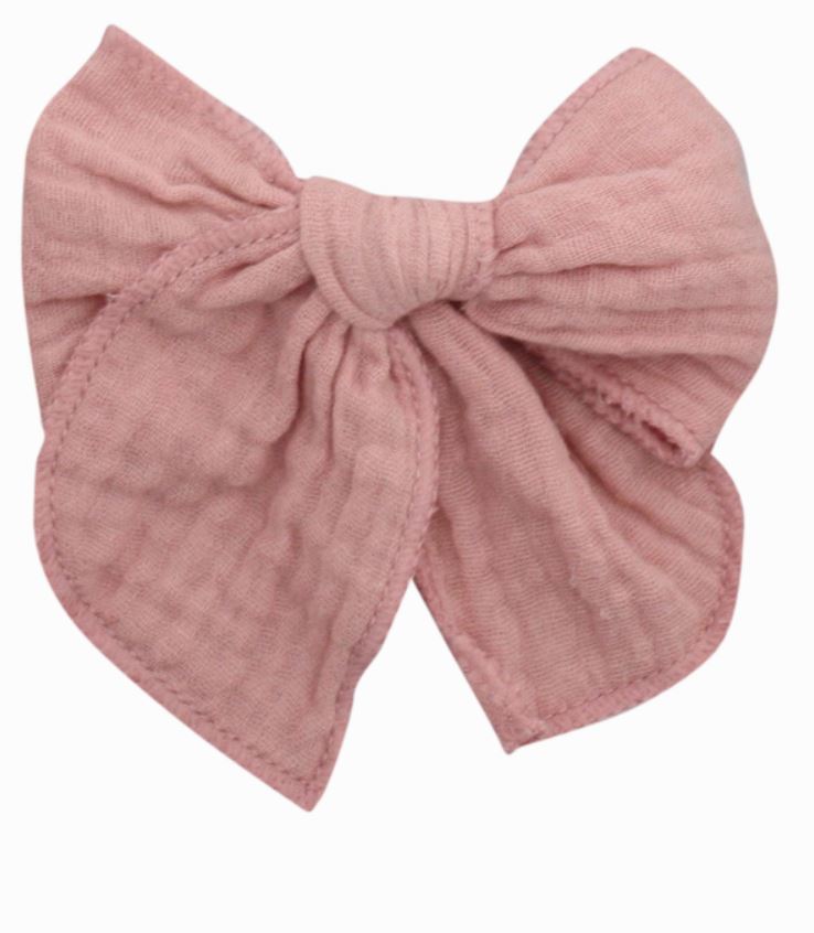 Rose Pink Gauze Bow 110 ACCESSORIES CHILD Bows Arts 