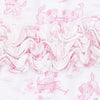 Pink Puppy Toile Bamboo Zip Footie