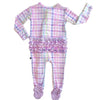 Pastel Plaid Emery Ruffle Footie