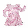 Pink Floral design on skirted onesie