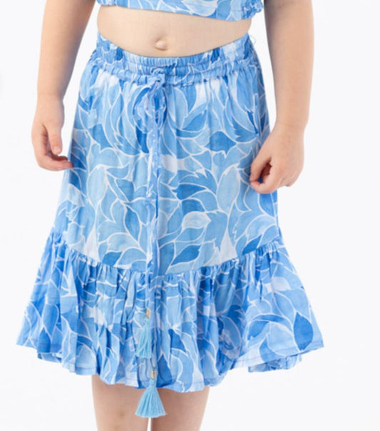 Scattered Petals Beachglass Skirt 160 GIRLS APPAREL TWEEN 7-16 Tiare Hawaii 8/10 