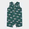 Teal Sharks Tank Romper