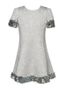 Silver Sequin Trimmed Flare Dress 160 GIRLS APPAREL TWEEN 7-16 Hannah Banana 7 