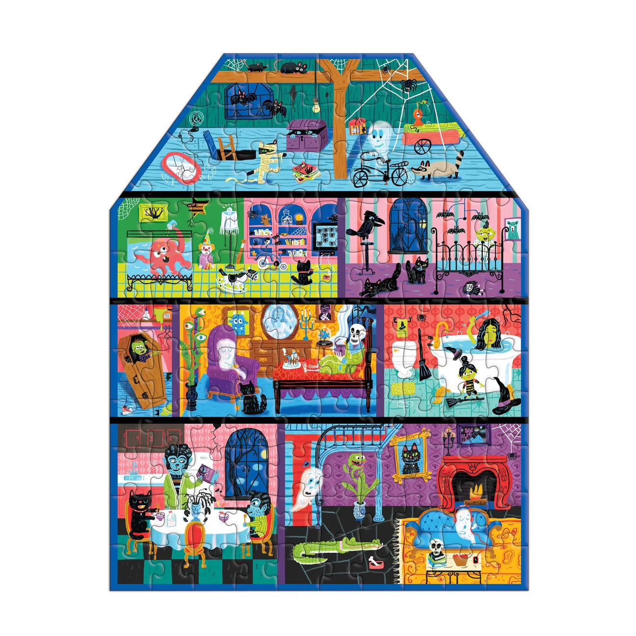 Spooky House Shaped Puzzle 196 TOYS CHILD Mudpuppy 