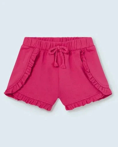 Hot Pink Ruffle Girls Shorts