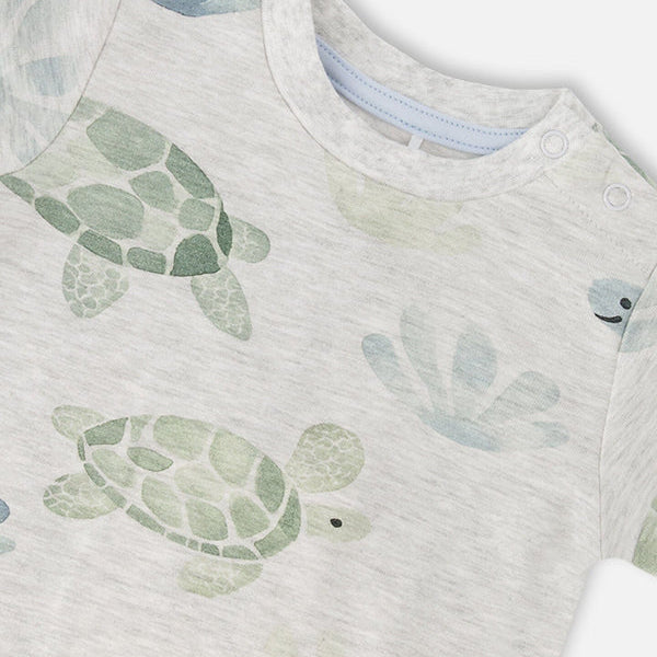 Grey Turtles Shorts Set