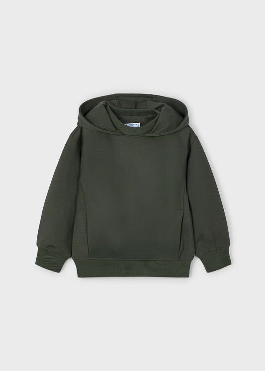 Green hoodie on a light gray background