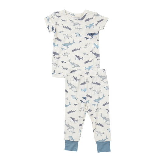 Blue Sharks Pajama Set