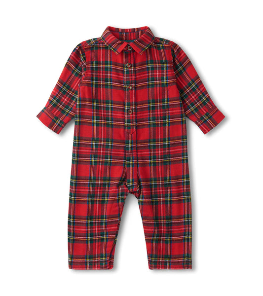 Red Plaid Holiday Romper