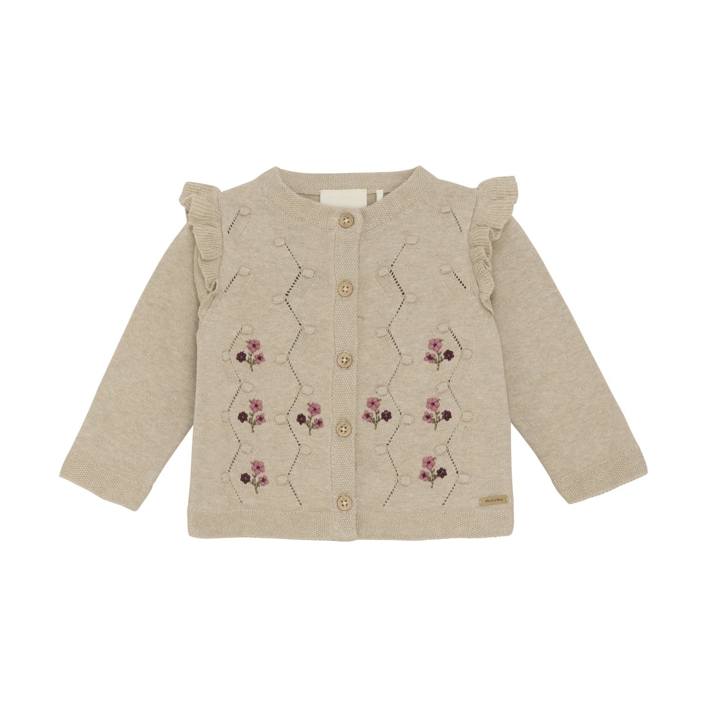 Beige Floral Cardigan