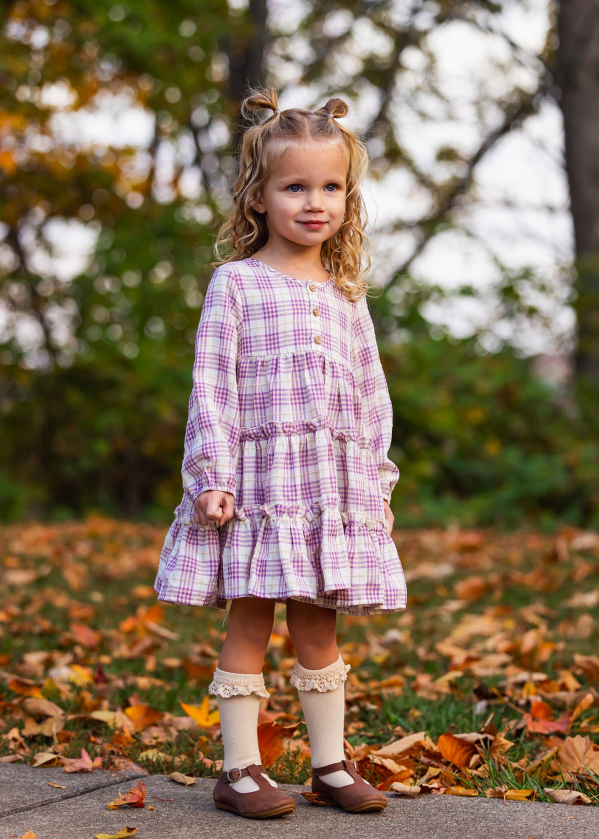 Purple Plaid Dress