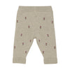 Wheat Melange Floral Pants