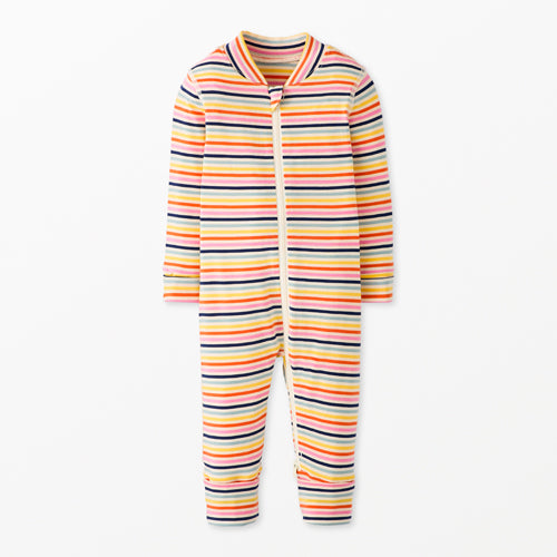 Multi Striped 2 Way Zip Romper