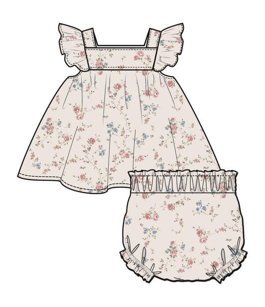 Climbing Roses Pinafore Set